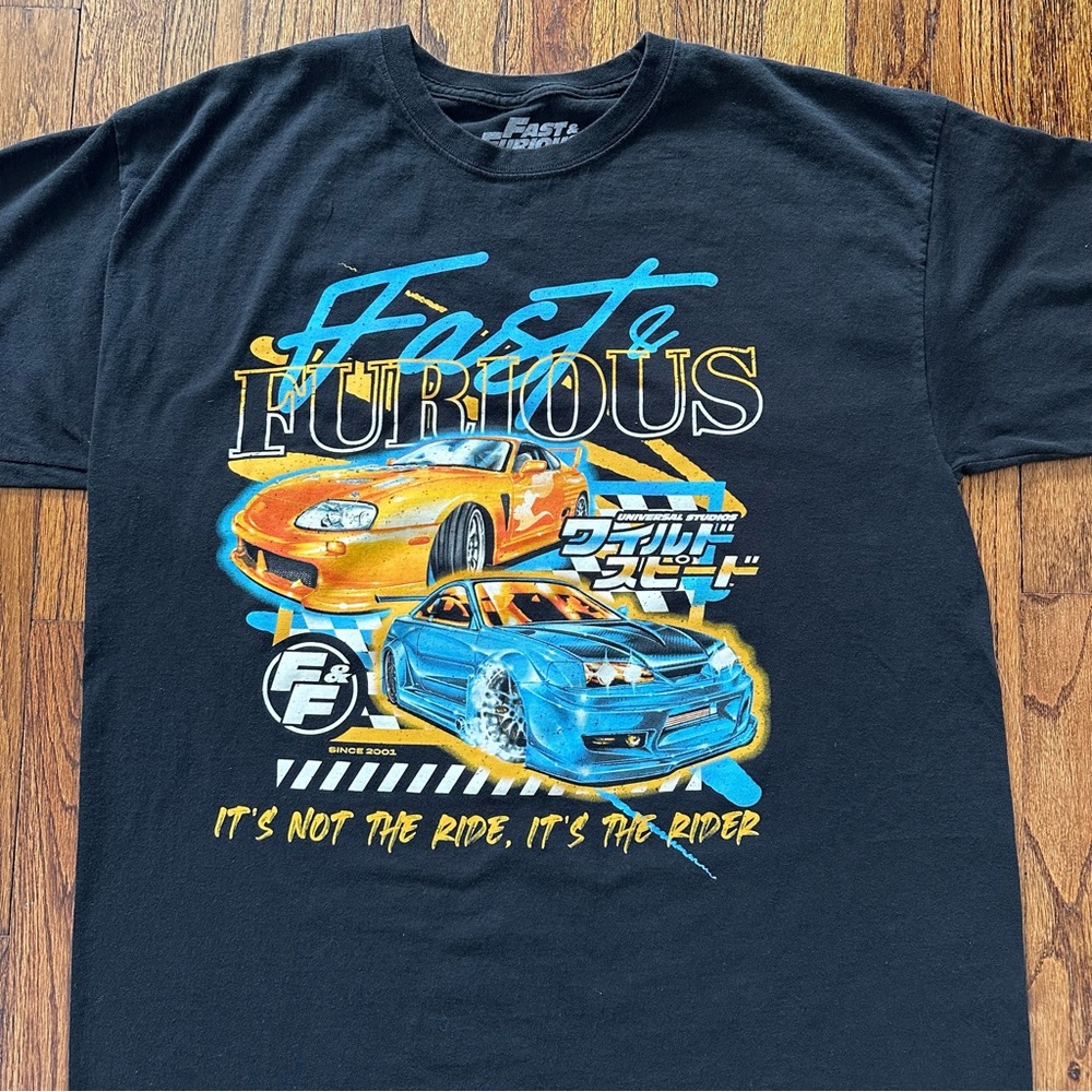 Fast & Furious Since 2001 Mens XL Black Cotton Short Sleeve Graphic
